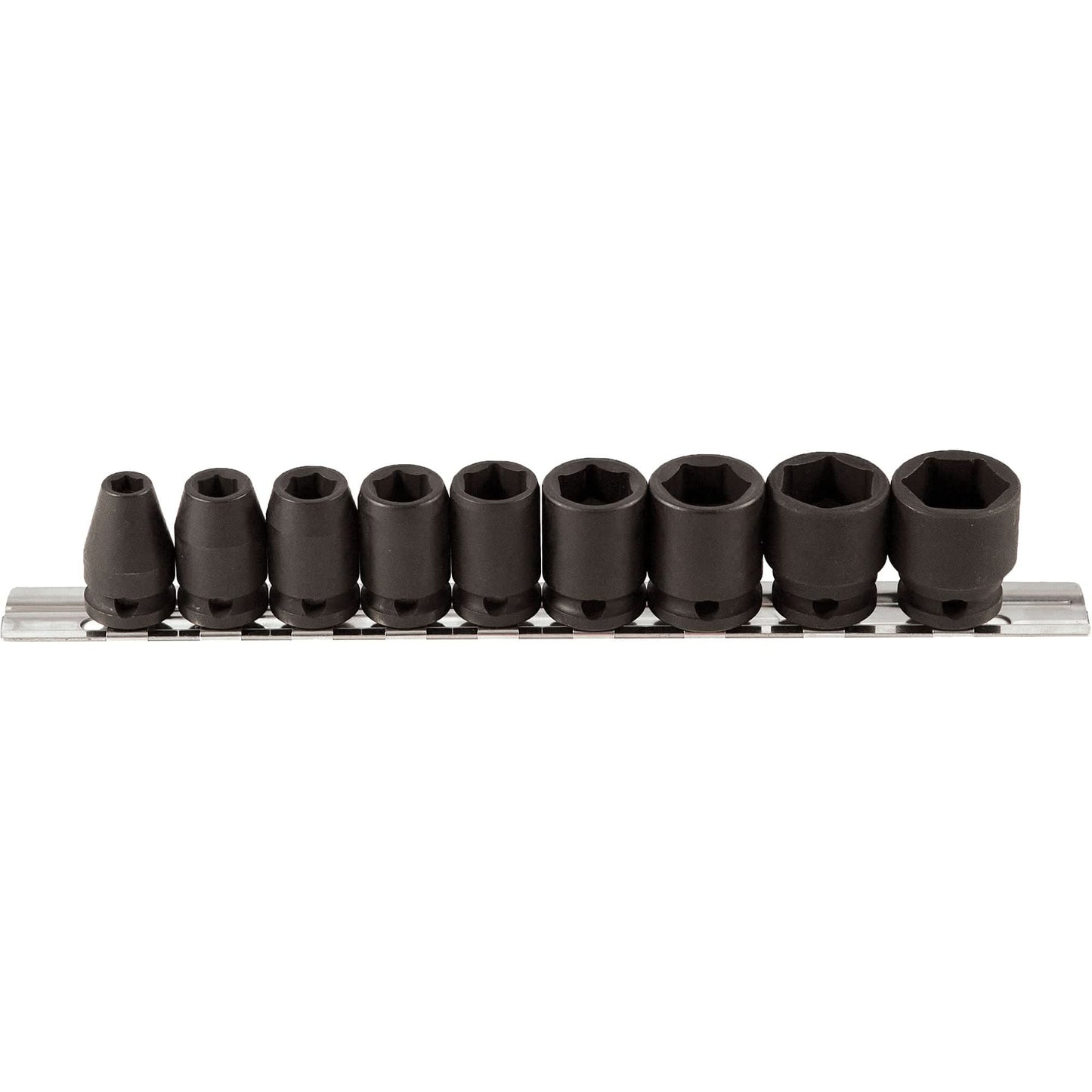 Socket Set, 9 Pcs, Impact, 3/8" Drive Size