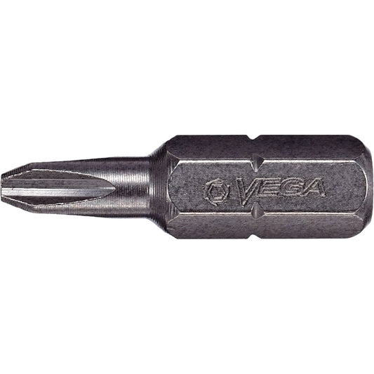 Reduced Head Insert Bit, Phillips, #2, 1/4" Drive
