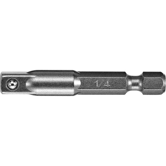 Adapter & Extension, 1/4" Drive Size, 1/4" Male Size, Pin, 8" L