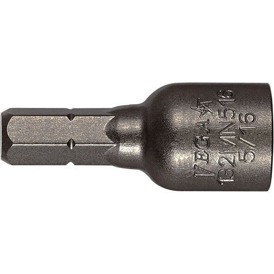 Insert Nutsetter, 5/16" Tip, 1/4" Drive, 1-1/4" L, Magnetic