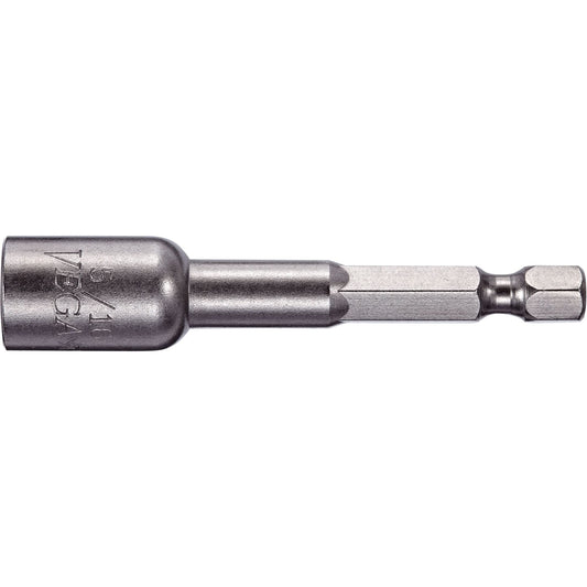 Nutsetter, 5/16" Tip, 1/4" Drive, 2-9/16" L, Magnetic