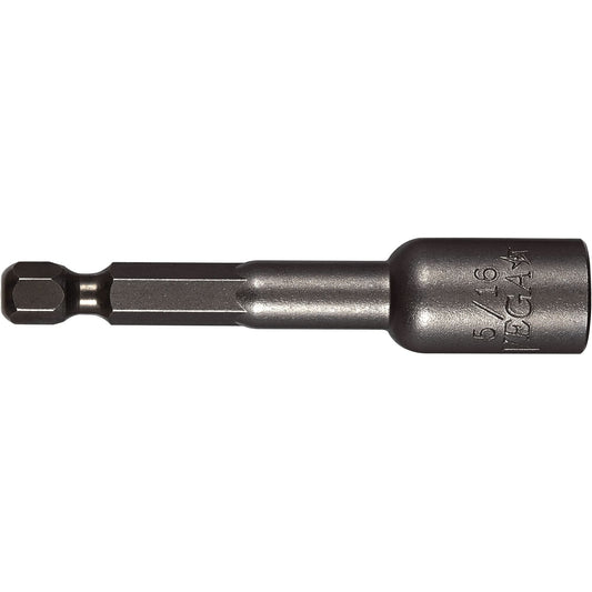 Lobular Nutsetter, 5/16" Tip, 1/4" Drive, 2-9/16" L, Magnetic