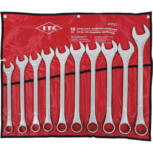 Jeu de clés mixtes jumbo ICWJ-10S, 10 pièces, impérial