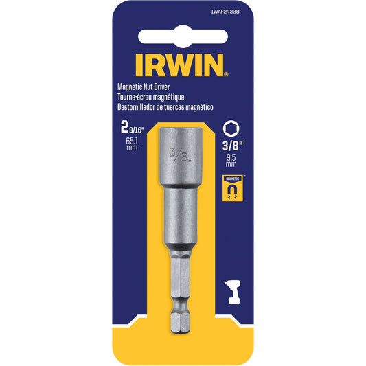 Embout de vissage, pointe 3/8 po, carré 1/4 po, longueur 2-9/16 po, magnétique