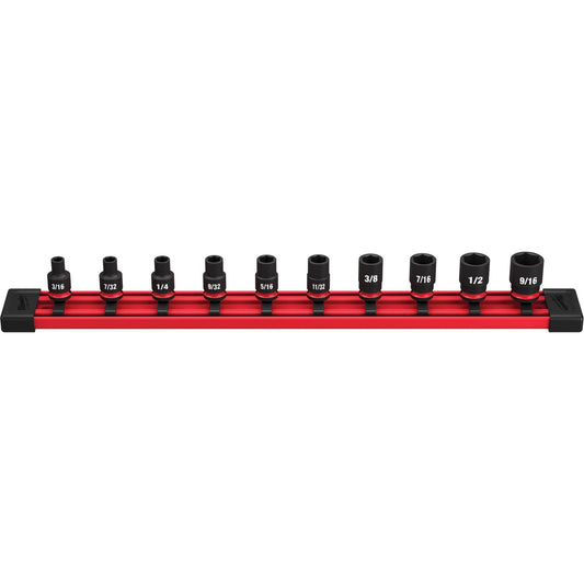 Shockwave™ Impact Duty™ SAE 6 Point Socket Set, 10 Pcs, Impact, 1/4" Drive Size