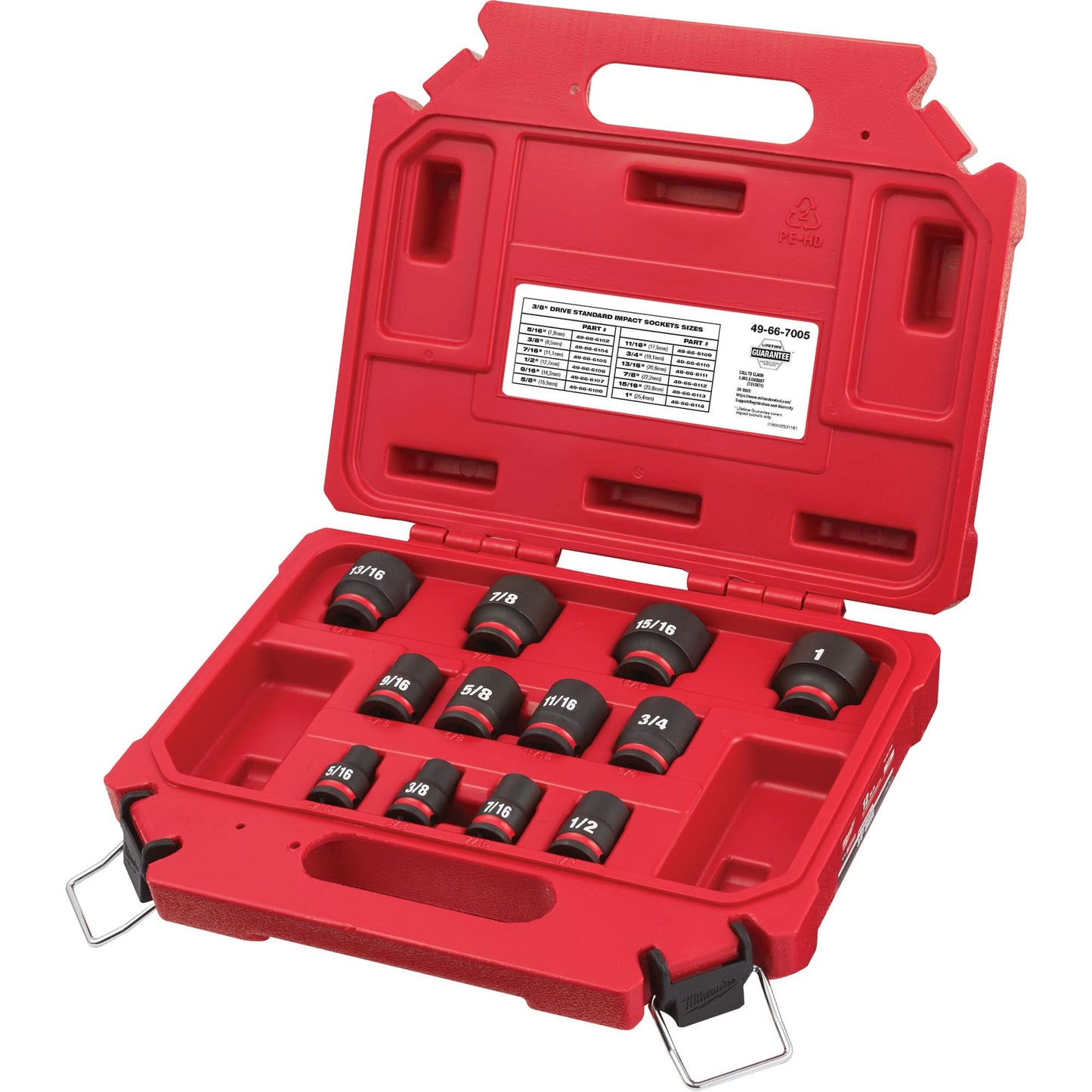 Shockwave™ Impact Duty™ SAE 6 Point Socket Set, 12 Pcs, Impact, 3/8" Drive Size