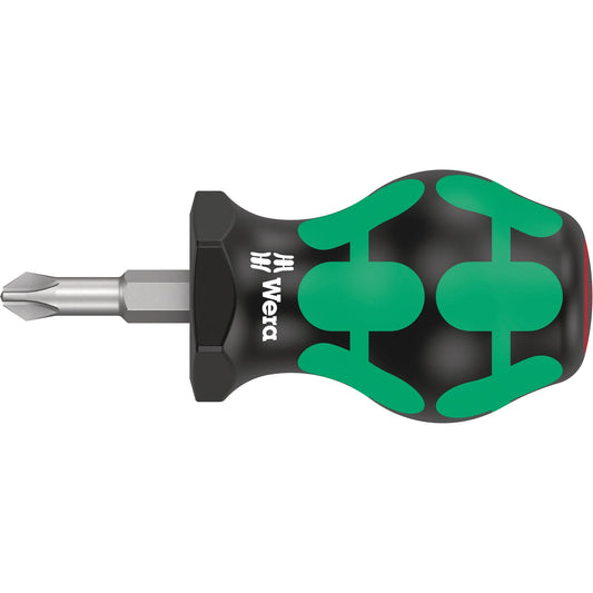 Tournevis cruciforme trapu n° 2, 350, longueur 3-1/8 po, manche à prise coussinée