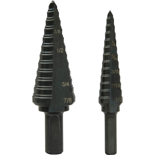 Step Bit Set, 1/8"/3/16" - 1/2"/7/8"