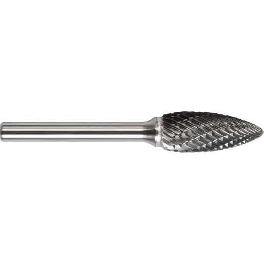 Drillco® Magnum Double Cut Solid Carbide Burr, SF-1, 1/4" Dia., 5/8" Depth of Cut