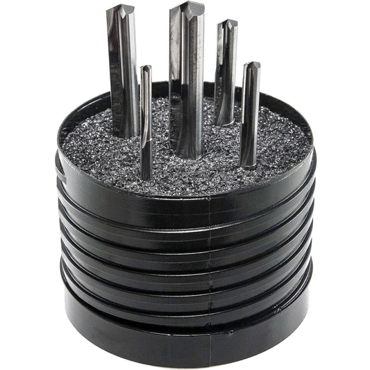 Drillco® Straight Flute Drill Bit Set, 5 Pieces, Carbide