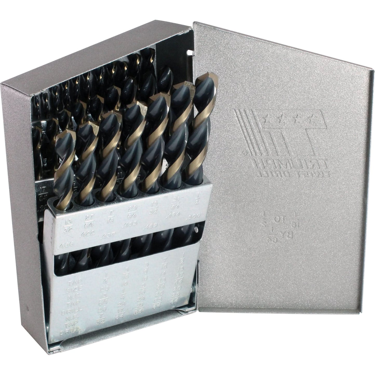 Triumph® ThunderBit® Heavy-Duty T17HD+ Metal Index Jobber Drill Bit Set, 29 Pieces, High Speed Steel