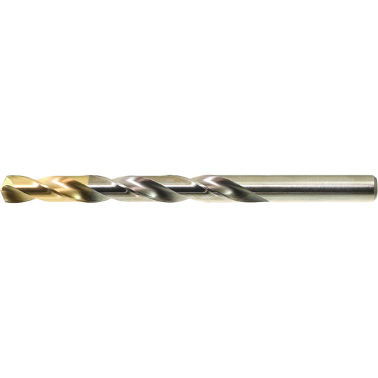 Drillco® TiN Tipped Jobber Drill Bit, High Speed Steel, 17/64", 4-1/8" L, 2-7/8" Flute, 135° Point Angle