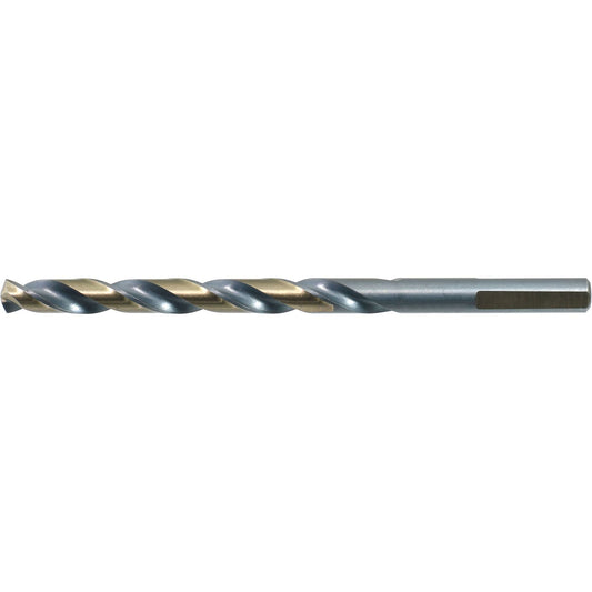 Drillco® 3-Flat Shank Jobber Drill Bit, High Speed Steel, 1/4", 4" L, 2-3/4" Flute, 140° Point Angle