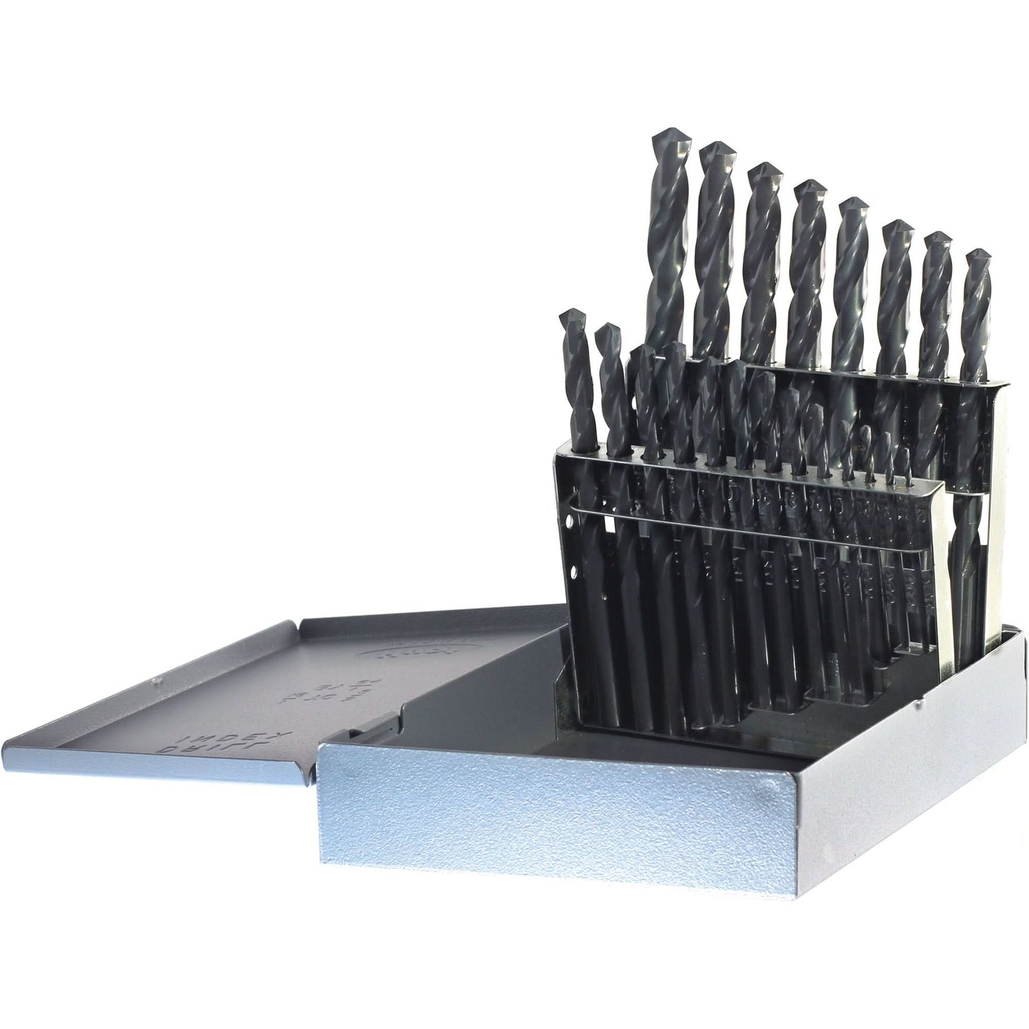 Drillco® USA Jobber Length Drill Bit Set, 21 Pieces, High Speed Steel
