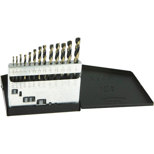 Drillco® Metric Jobber Length Drill Bit Set, 13 Pieces, High Speed Steel