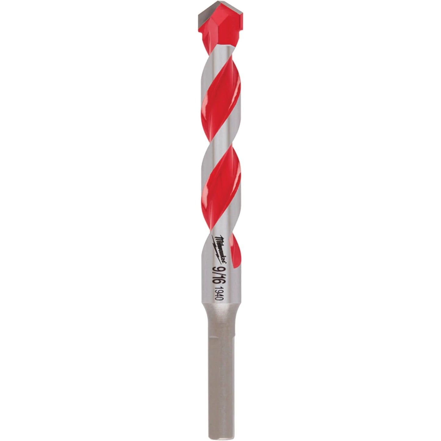 Hammer Drill Bit, 9/16", 3-Flat Shank, Carbide