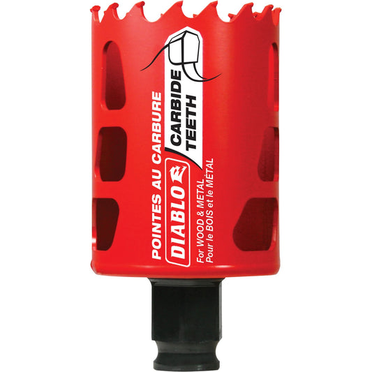 Wood & Metal Hole Saw, 1-7/8", 2-3/8" Depth of Cut, Carbide