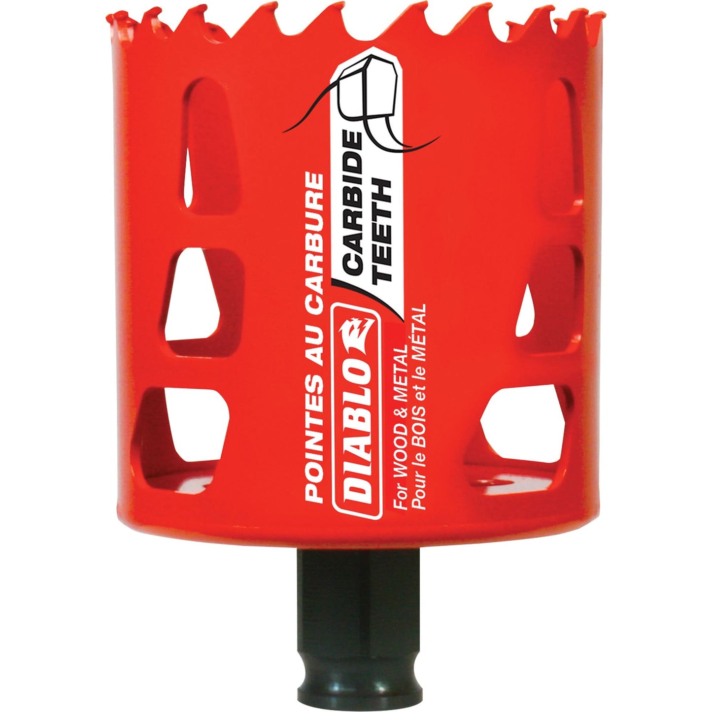 Wood & Metal Hole Saw, 2-9/16", 2-3/8" Depth of Cut, Carbide