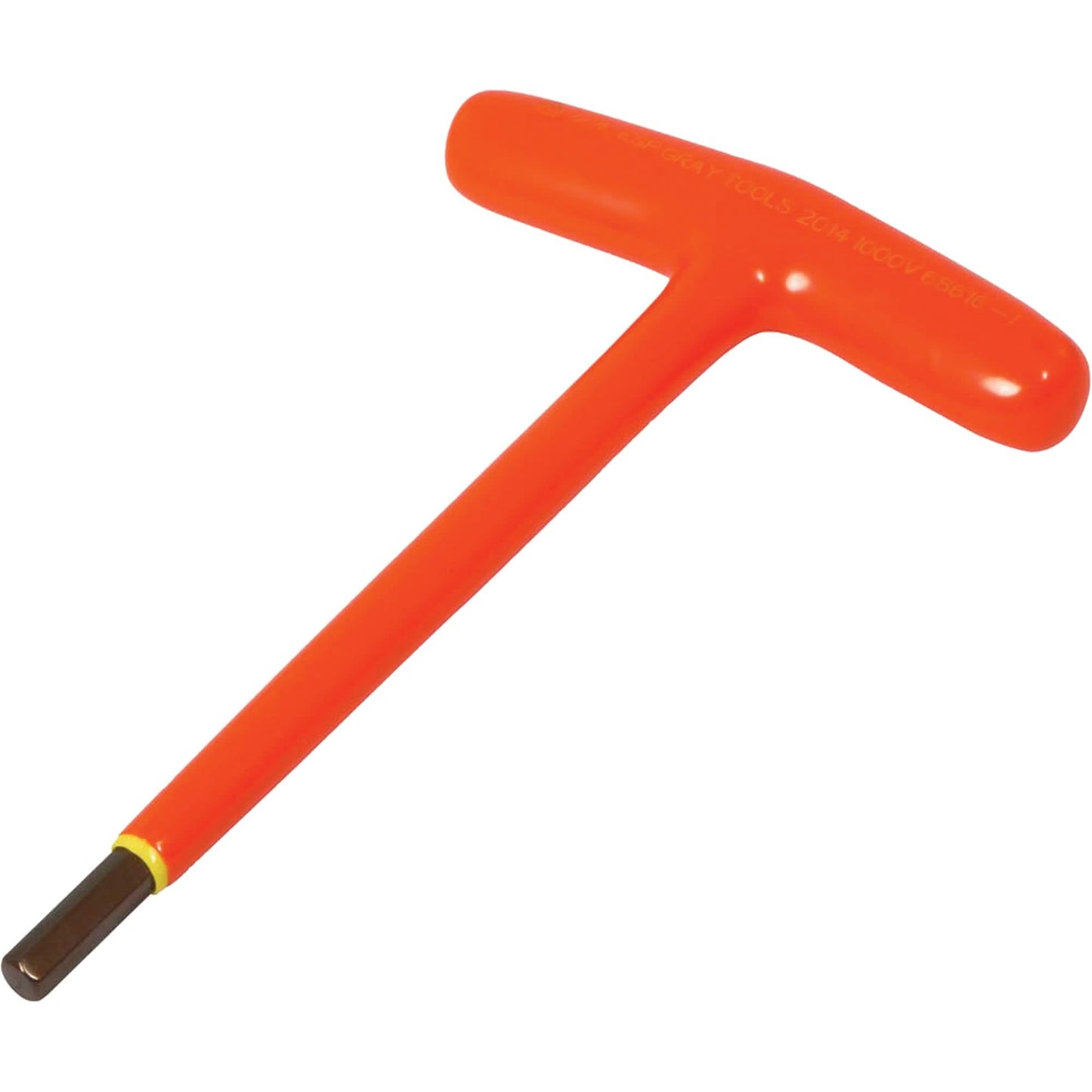 SAE Insulated Hex Key, Hex End, 5/32" x 5.25" L, T Handle