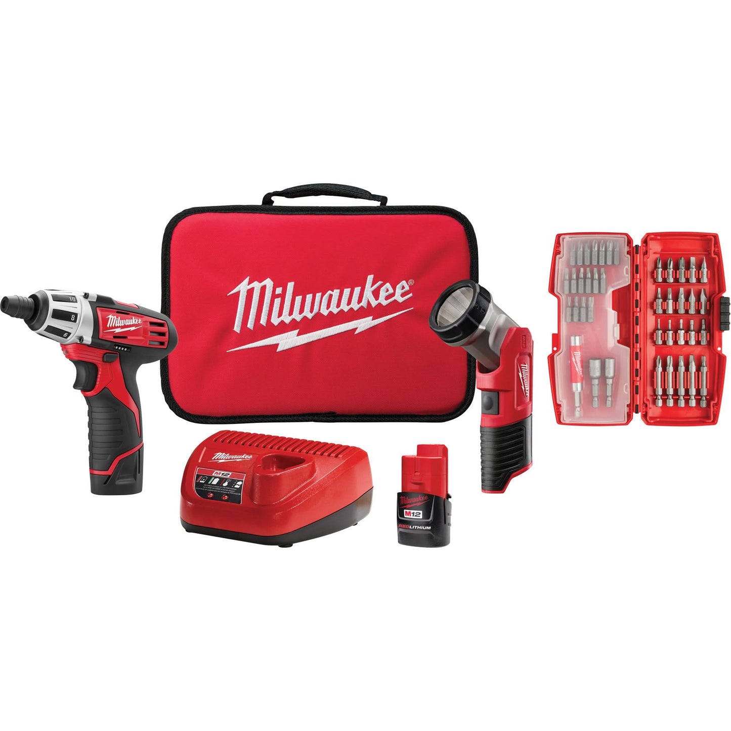 Tournevis et kit d'accessoires lumineux, Lithium-ion, 12 V