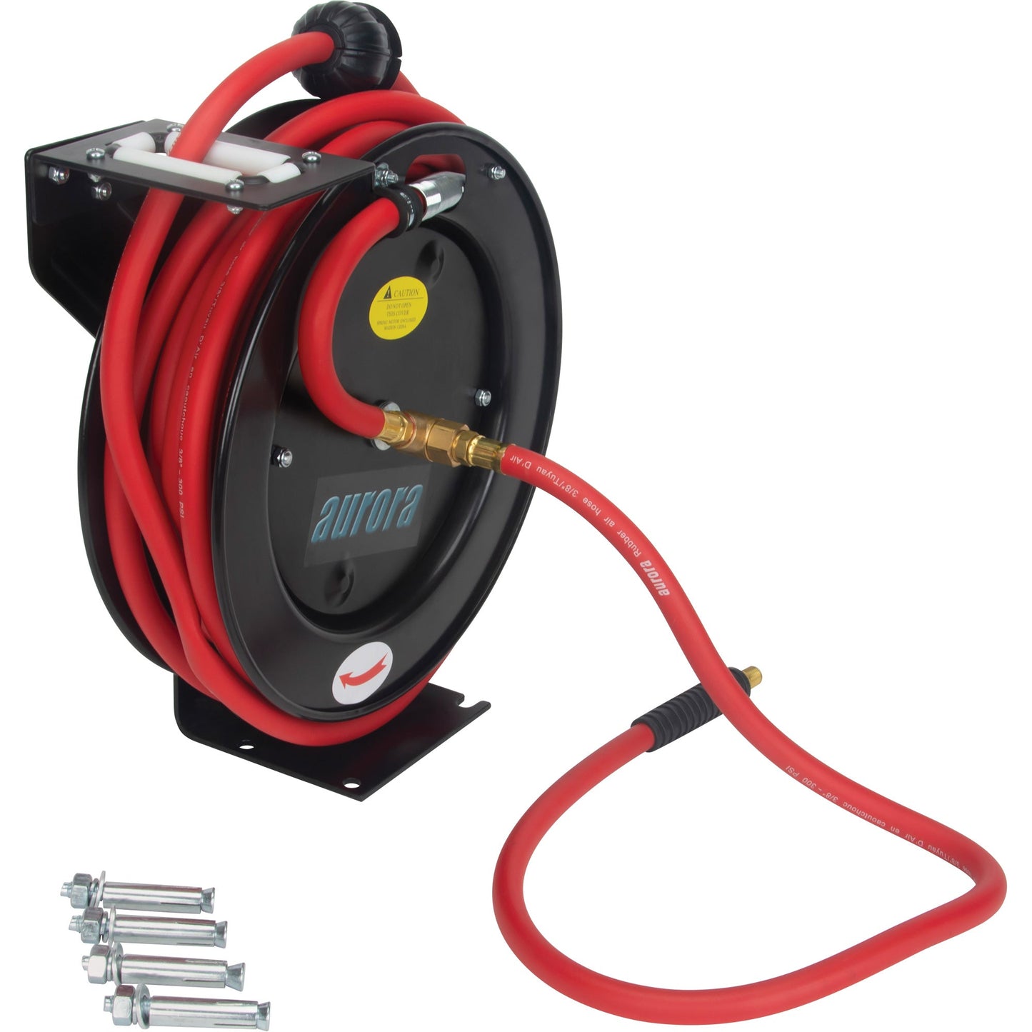 Hose Reel, Air/Water, 3/8" x 35', Single Hose, 300 psi
