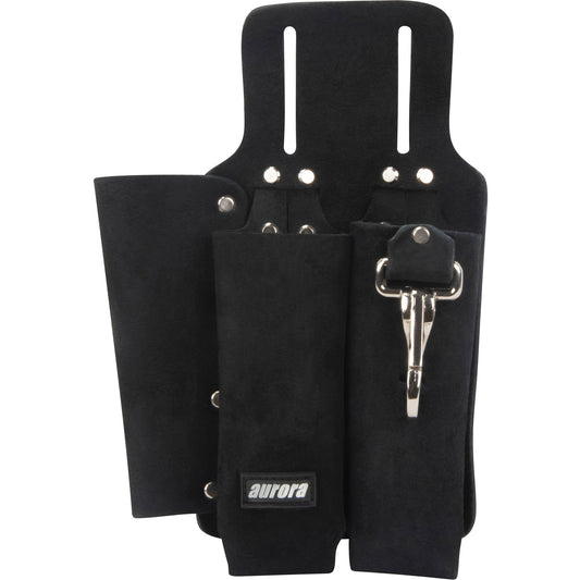 Pochette à outils pour monteur de lignes, porte-outils multiple, cuir, 3 poches