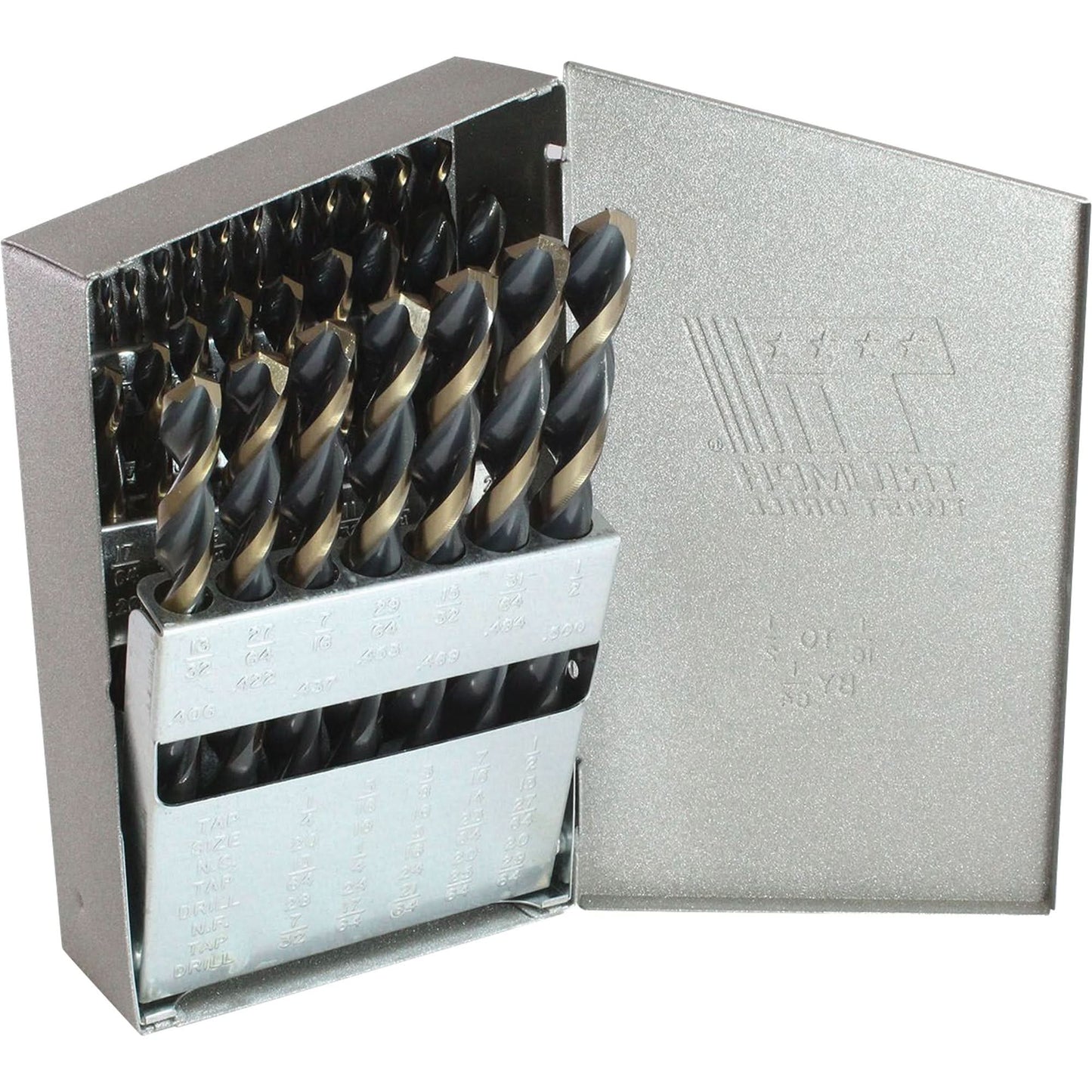 Triumph® MRO Plus® Jobber Length Drill Bit Set, 29 Pieces, High Speed Steel