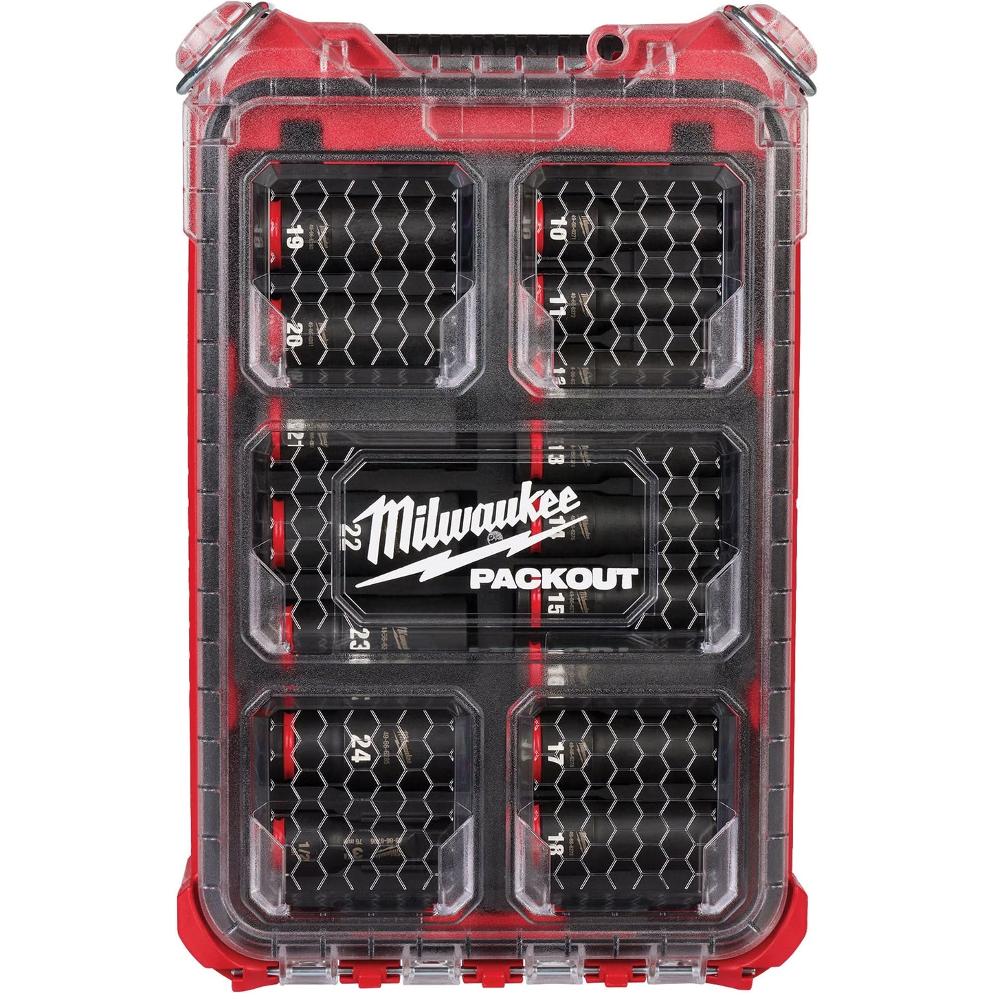 Jeu de douilles métriques Shockwave Impact Duty™ Packout™, 16 pièces, à chocs, carré d'entraînement de 1/2 po, profondes