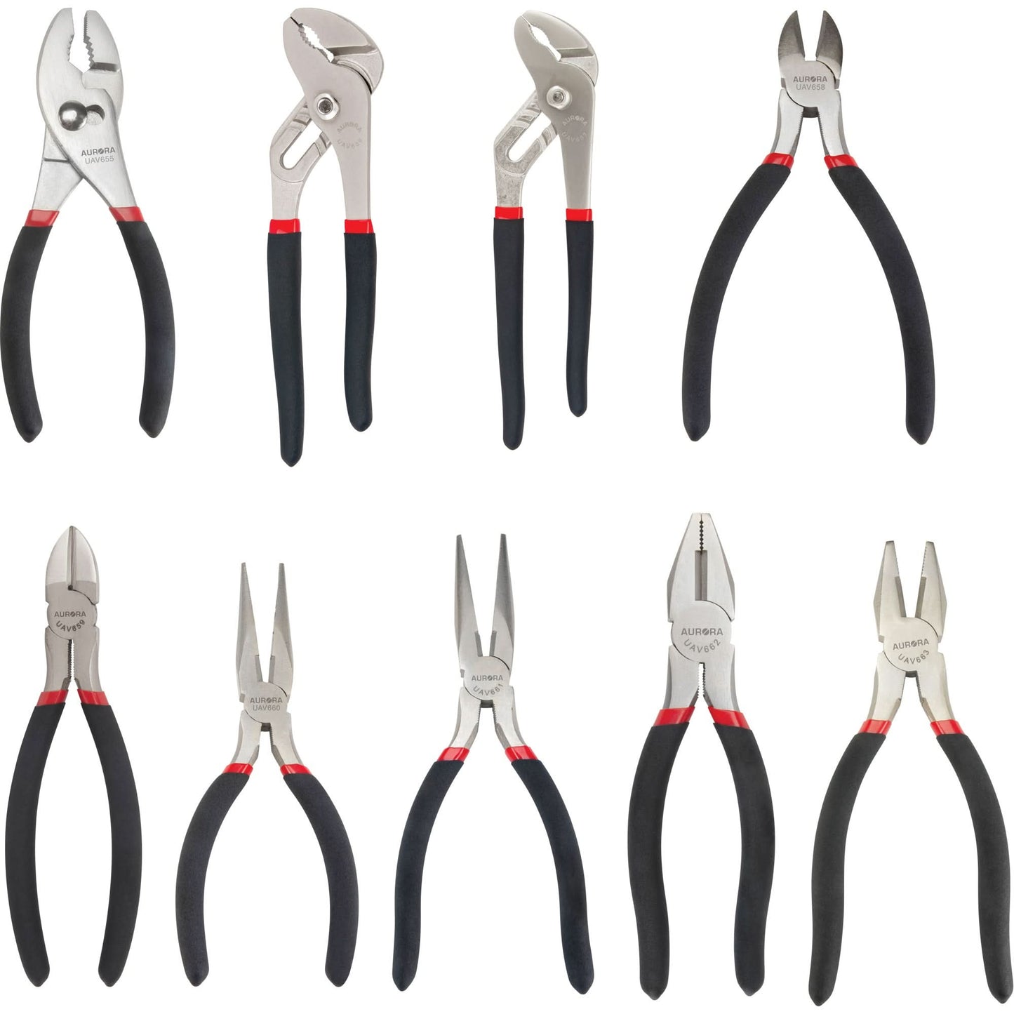 Ensemble de pinces tout usage, 9 pièces