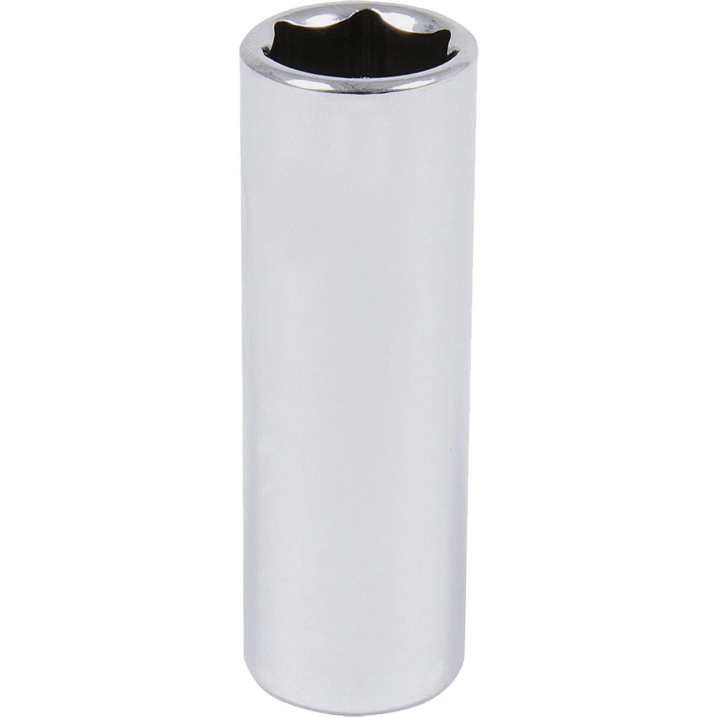 Chrome Socket, 1-1/8", 1/2" Drive, 6 Points, Deep