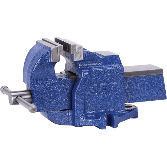 Heavy-Duty British Pattern Bench Vise, 8" Jaw Width, 4" Throat Depth