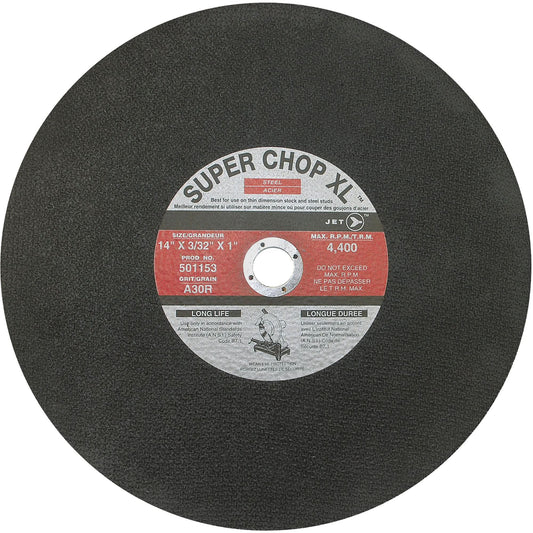 A30R Super Chop Stud-Cutting Cut-Off Wheel, 14" x 3/32", 1" Arbor, Type 1, 4400 RPM