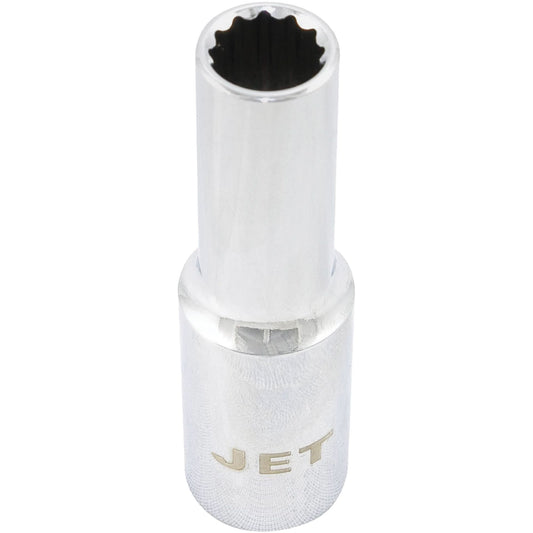 Chrome Socket, 1/2", 1/2" Drive, 12 Points, Deep