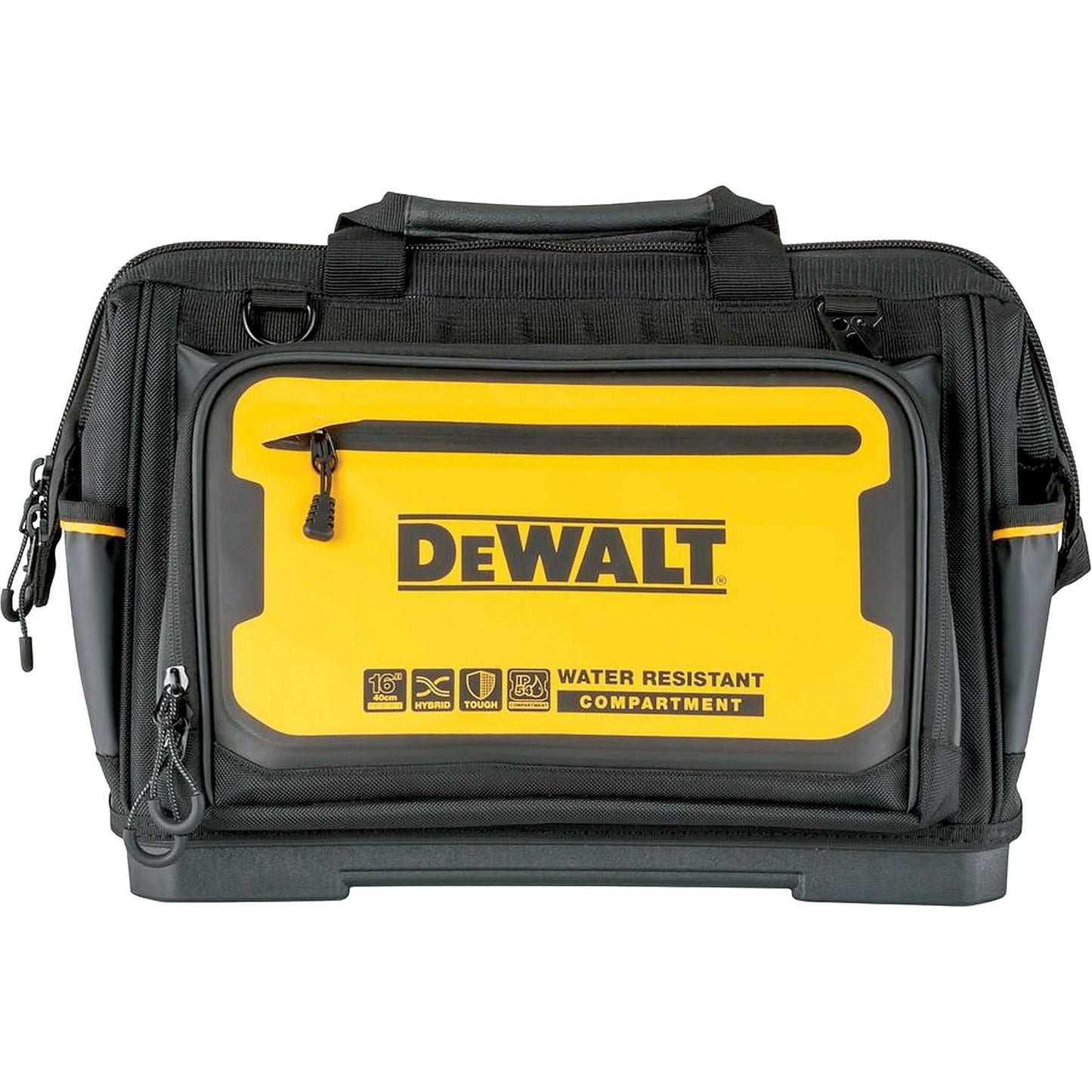16” PRO Open Mouth Tool Bag, 31 Pockets, Black/Yellow