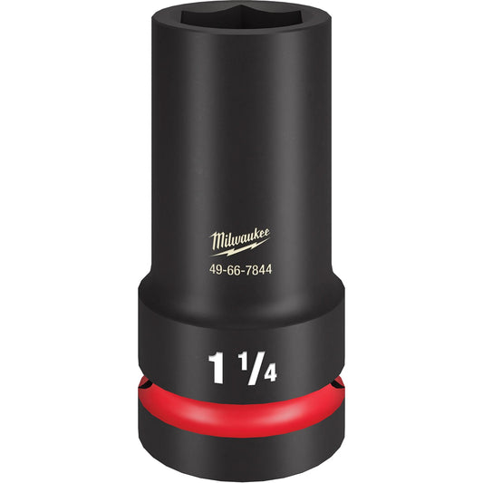 Shockwave Impact Duty™ Thin Wall Extra Socket, Impact, 1-1/4", 1" Drive, 6 Points, Deep