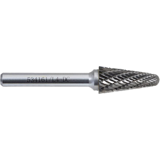 L4-DC JET-KUT Taper Shape Bur 9 (Radius End), 1/2" Dia.