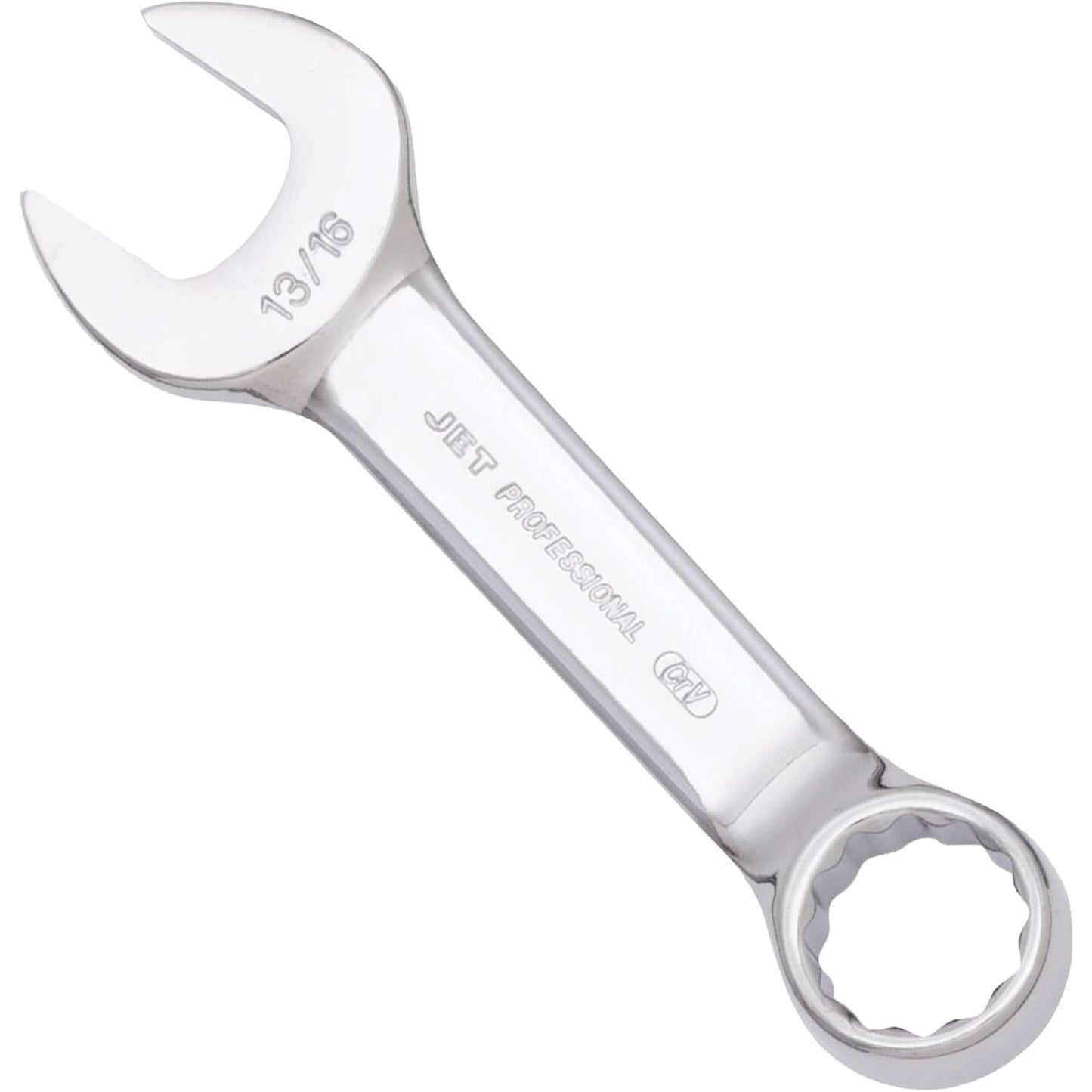 SAE Stubby Combination Wrench, 13/16", Polished Finish
