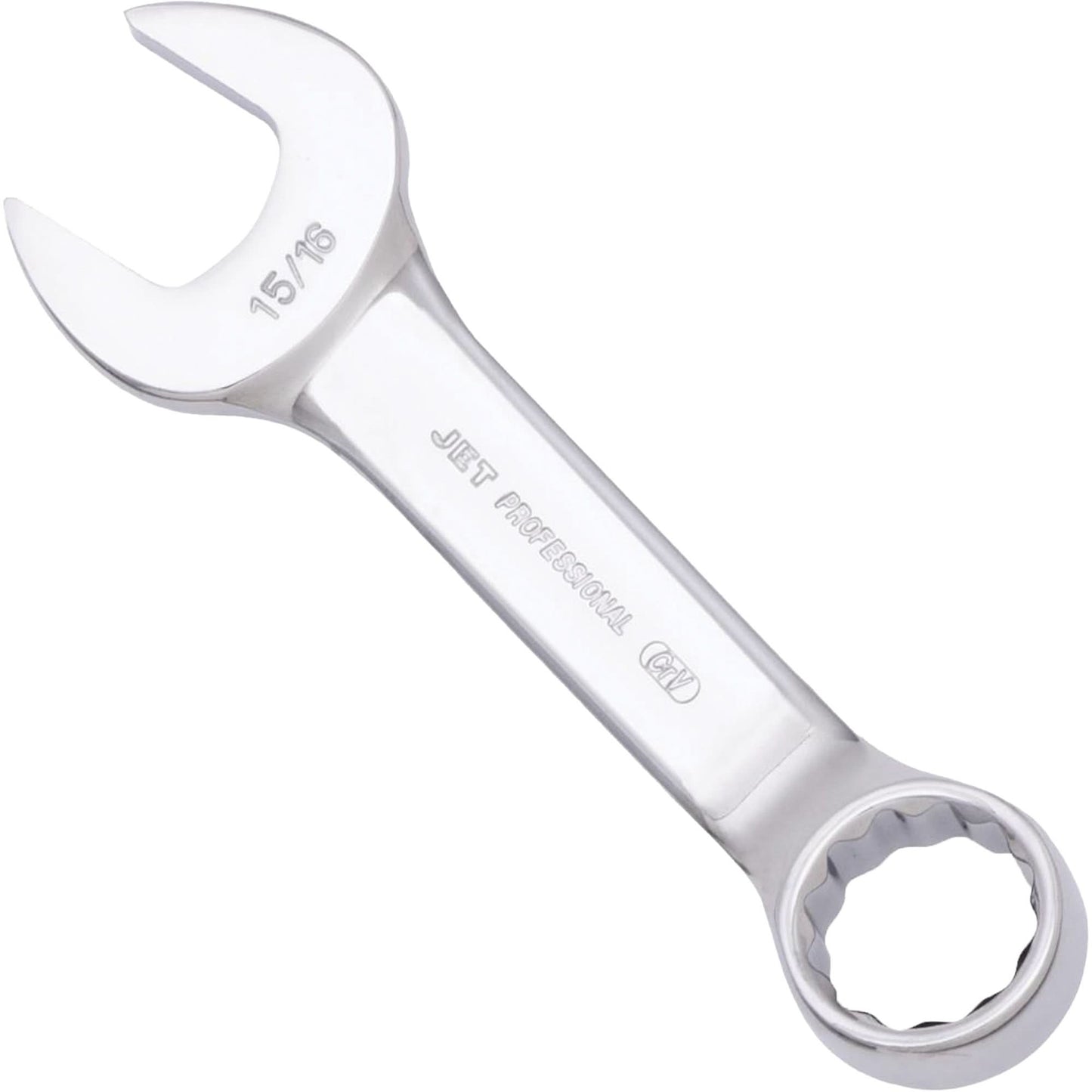 SAE Stubby Combination Wrench, 15/16", Polished Finish