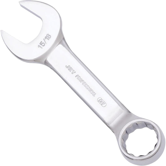SAE Stubby Combination Wrench, 15/16", Polished Finish
