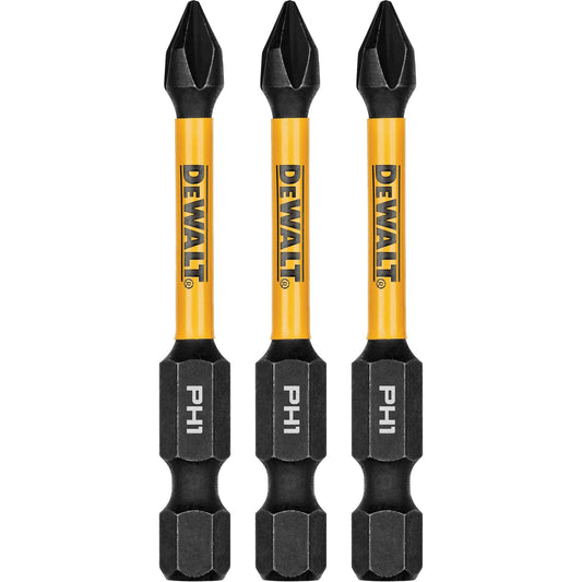 3-Piece FLEXTORQ® Impact Screwdriving Bits, Phillips, #1, 1/4" Drive
