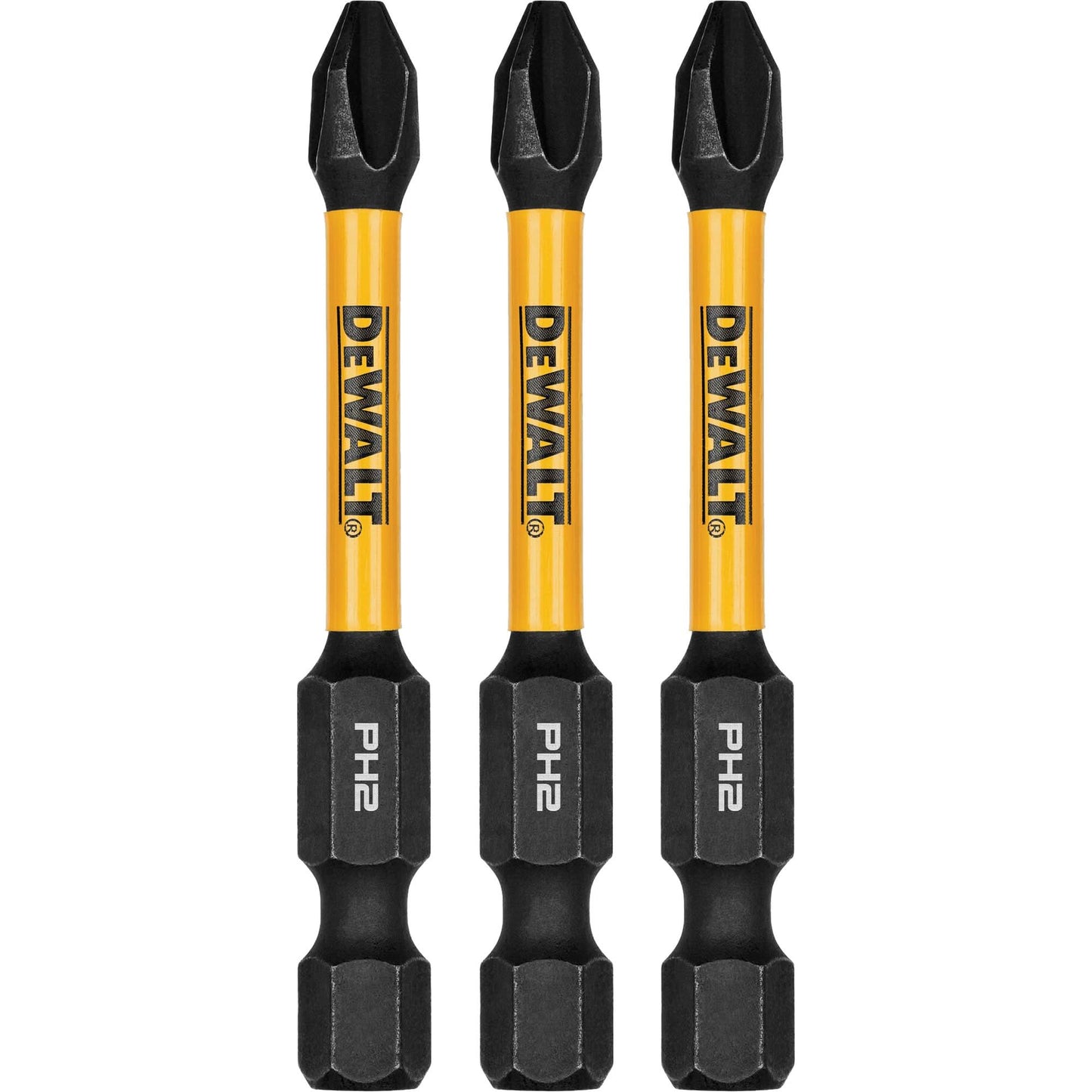 3-Piece FLEXTORQ® Impact Screwdriving Bits, Phillips, #2, 1/4" Drive