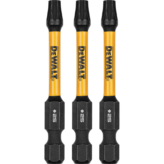 3-Piece FLEXTORQ® Impact Screwdriving Bits, Torx, T-25, 1/4" Drive