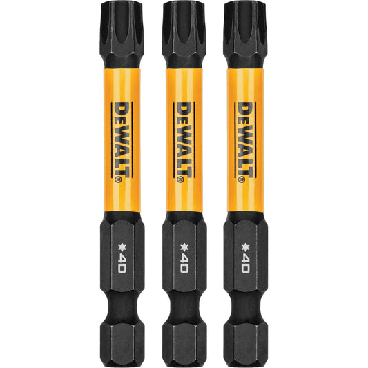 3-Piece FLEXTORQ® Impact Screwdriving Bits, Torx, T-40, 1/4" Drive