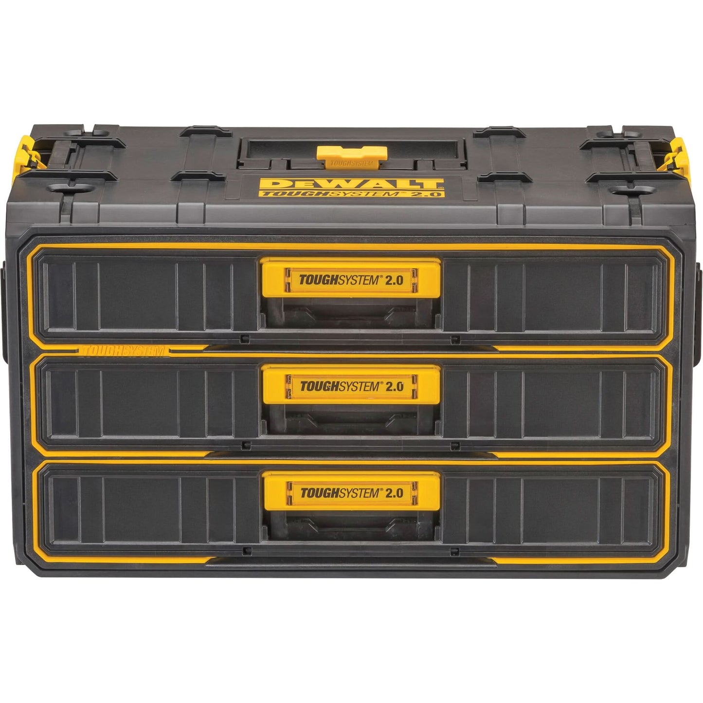 ToughSystem® 2.0 Three-Drawer Unit, 21-4/5" x 12-3/10" x 12-3/5", Black/Yellow