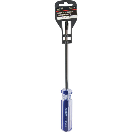 Blue Transparent Striped Philips Screwdriver, #3, Plastic Handle