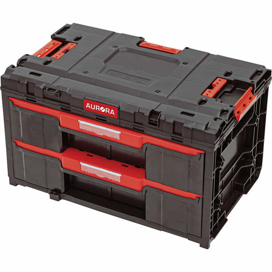 Boîte à outils 2 tiroirs Arx™, 58,7 x 38,1 x 34,3 cm, noire