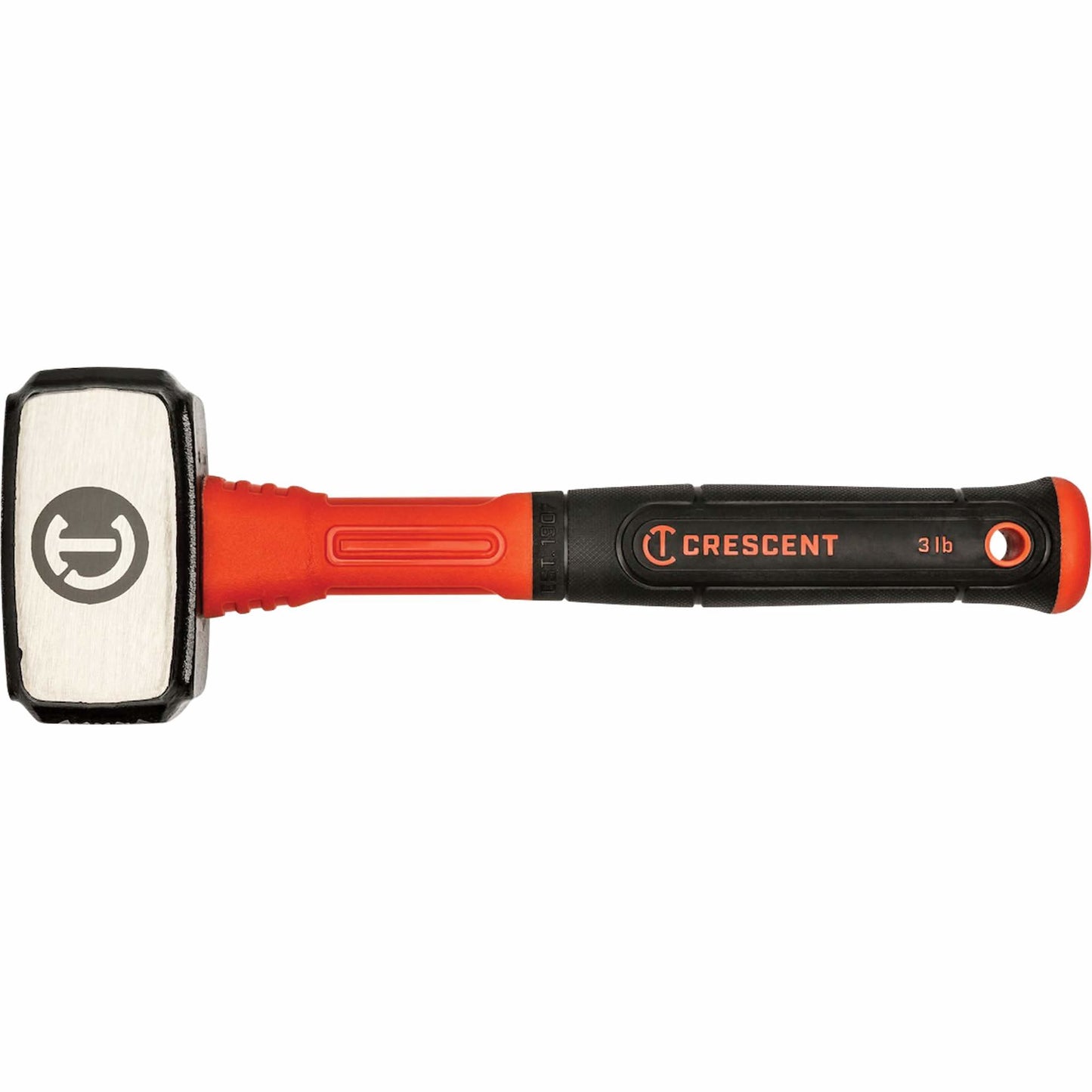 Drilling Hammer, 3 lbs., Fibreglass Handle, 4" L