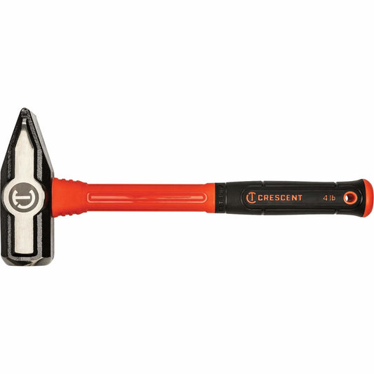 Fiberglass Blacksmith Hammer, 4 lbs Head Weight, 14" L