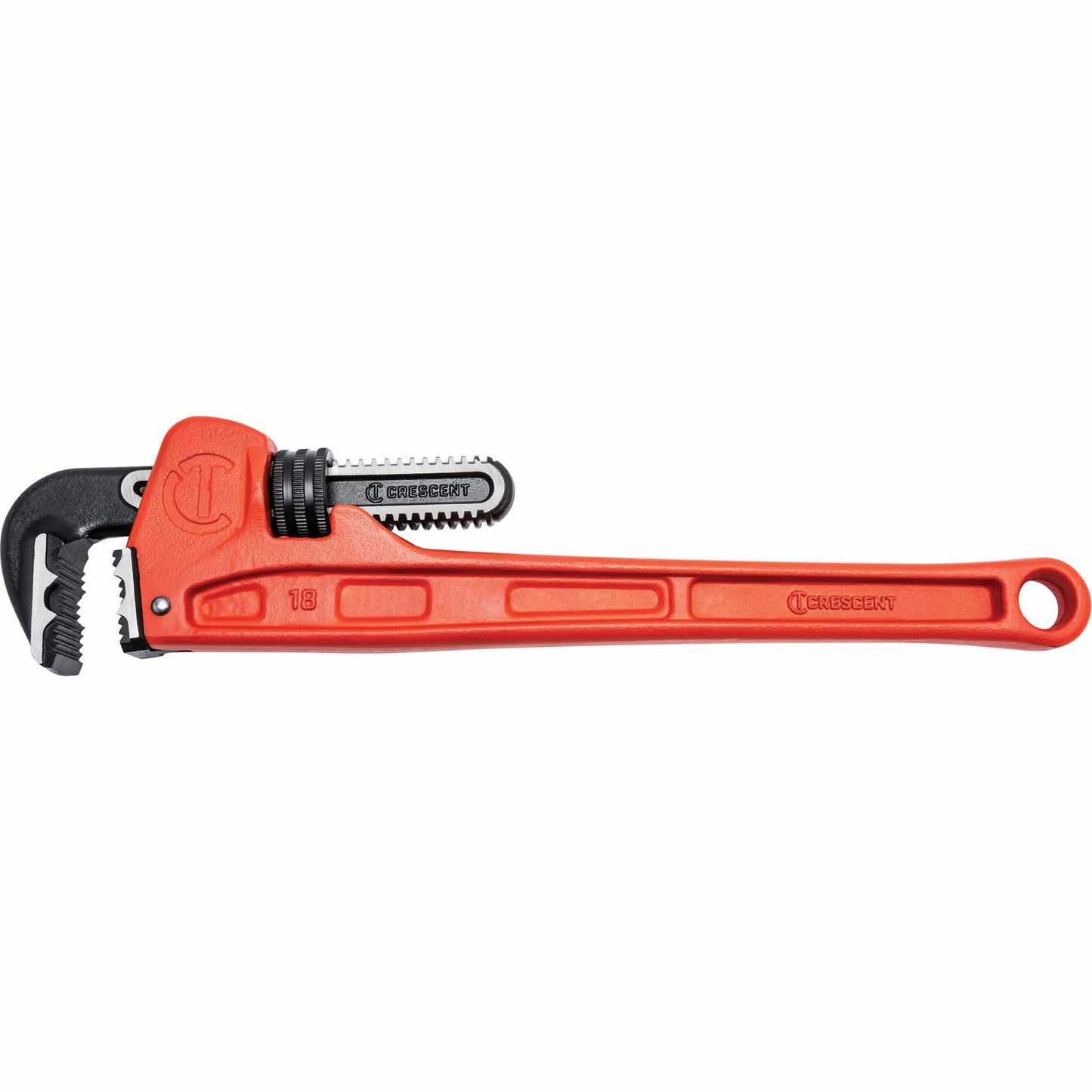 K9™ Jaw Pipe Wrench, 2-7/8" Jaw Capacity, 18" Long, Powder Coated Finish, Ergonomic Handle
