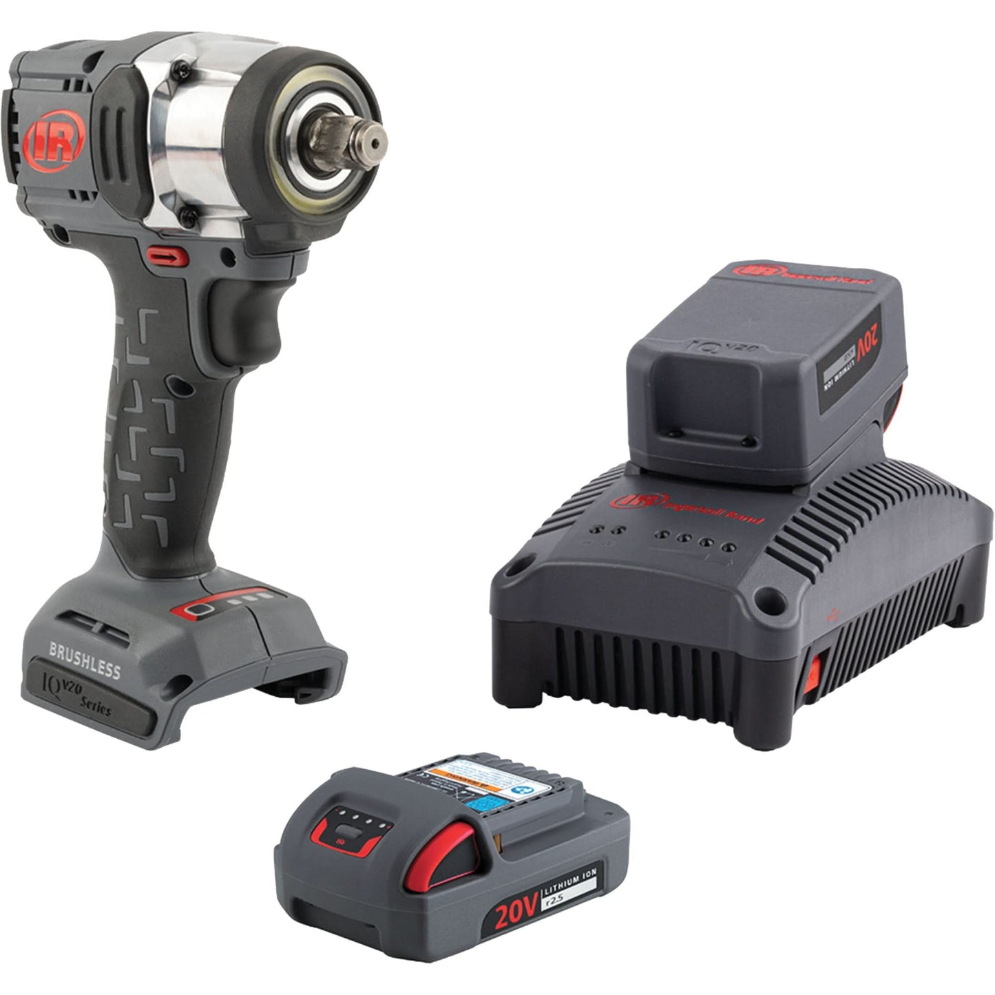 Compact Cordless Impact Wrench Kit, 20 V, 1/2" Socket